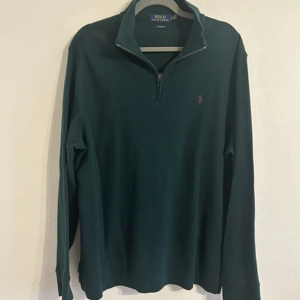 Polo estate-rib quarter zip pullover